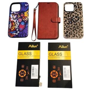 3 iPhone 14 Pro Max Cases & Screen/lens Protector Bundle